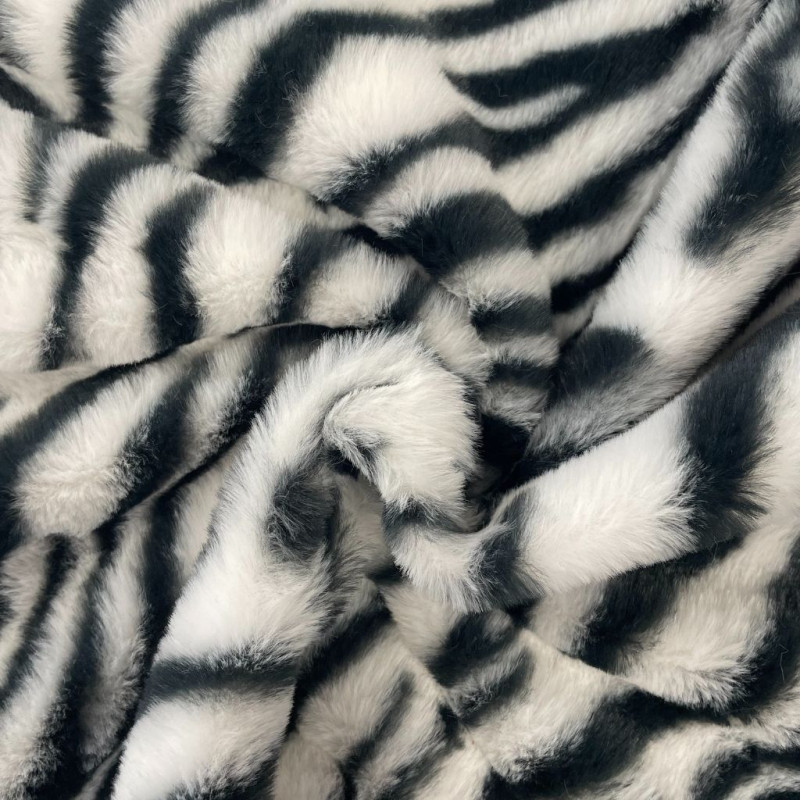 Bedruckter Rabbit ZEBRE Weiß / Schwarz